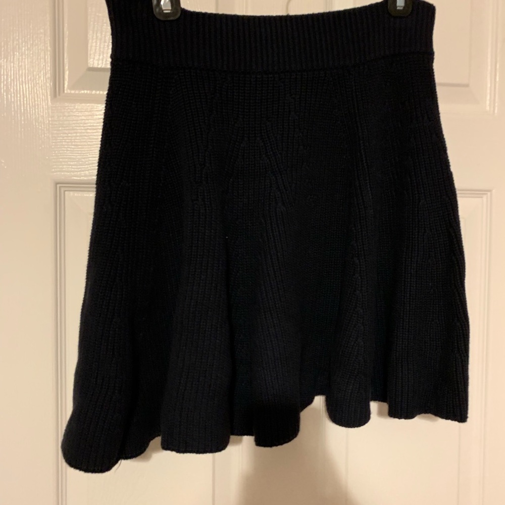 Wool flare mini skirt